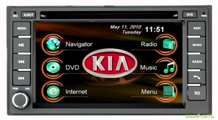 INCAR CHR-1809SP CD+MP3+USB+DVD  KIA Sportage 2,Cerato 
